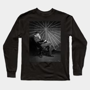 Nikola Tesla - Public Domain Long Sleeve T-Shirt